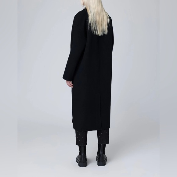 R&B black Thea Italian wool coat - Picture 2 of 10